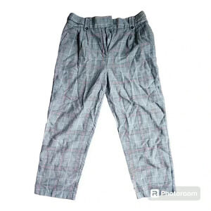 TopShop Pants Plaid Blue & Red Cropped Ankle (sz 10)